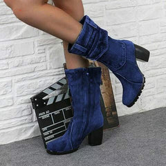Denim Mid Boots