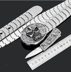 Men's Tactical Stainless Steel Self-Defense Belt Knife