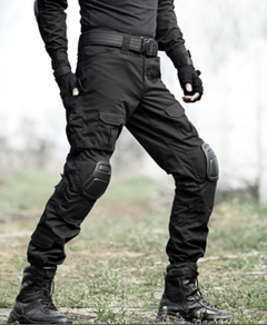 Black Python Tactical Training Pants with Knee Pads