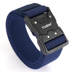 New Tactical Quick-Release Elastic Belt for Men