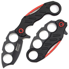 Stainless Steel Folding Knife with Knuckle Guard