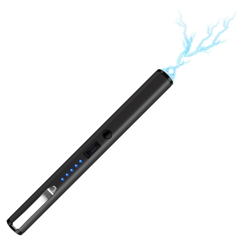 REAX Stun Gun USB Rechargeable Pain Pen Stun Gun Self Defense Powerful Security Pen Battery Indicator Black