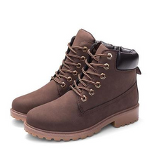 Martin Boots - Flat Leather Ankle Boots