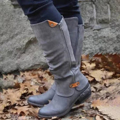 Low-Heeled Martin Boots, Retro English Style Tall Boots