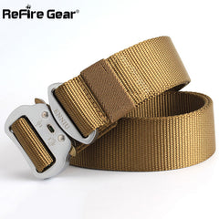Tactical Men's Belt with Aluminum Buckle and Nylon Strap