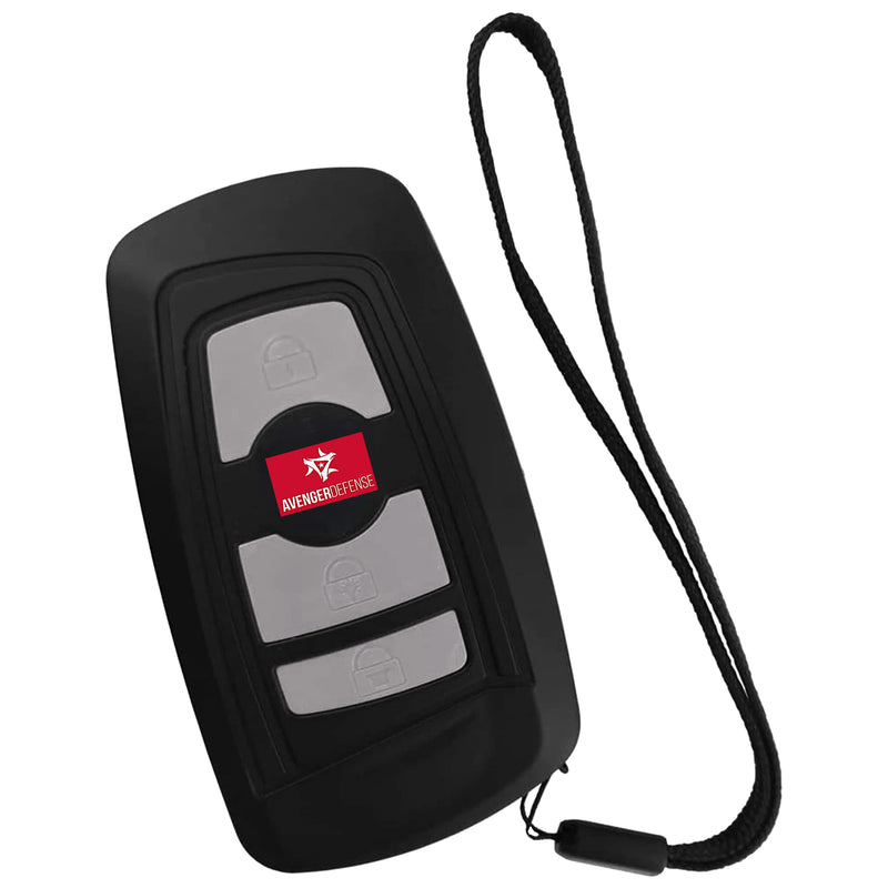 Avenger Defense Mini Protection Car Key Stun Gun - Women Self Defense Security Alarm Device - Portable Flashlight Safety Wrist Strap (ADS-70)