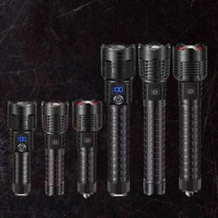 White Laser Zoomable Rechargeable LED Flashlight
