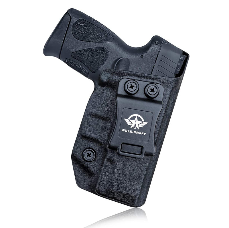 Gun Holster Taurus G3C Holster Taurus G2C Holster IWB Kydex Holster Taurus G3C / G2C / G2S / PT111 / PT140 9mm/.40 - Inside Waistband Concealed Carry - Cover Mag Button - Pouch (Black Right)
