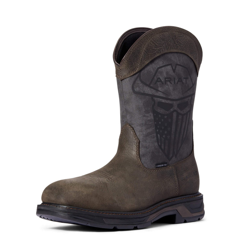 ARIAT BMVY9 Mens WorkHog XT Incognito Carbon Toe Work Boot Iron Coffee 10 Wide