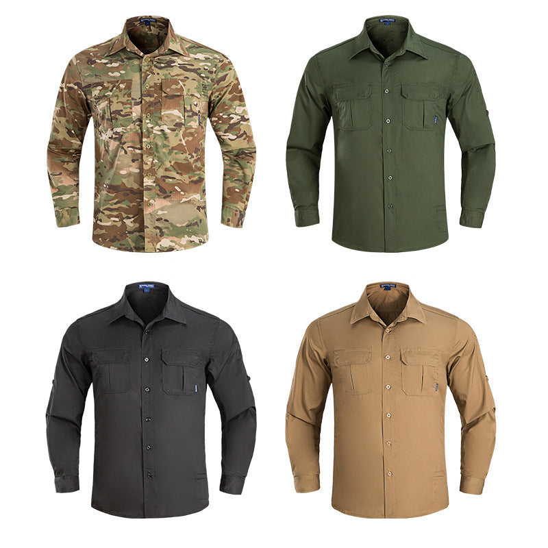 Men's Tactical Shirt - Summer Outdoor Breathable Camo