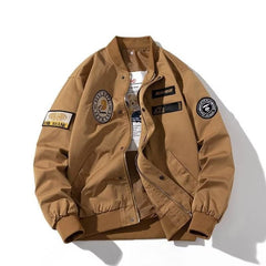 Men's Vintage Embroidered Military Bomber Jacket