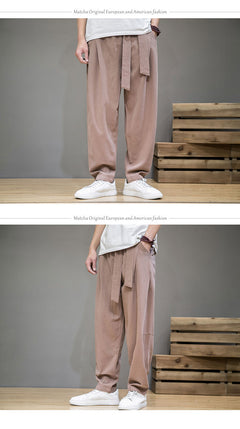 Men's Casual Cotton-Linen Trousers