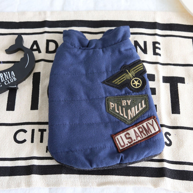 Military Badge Velvet Vest for Pets