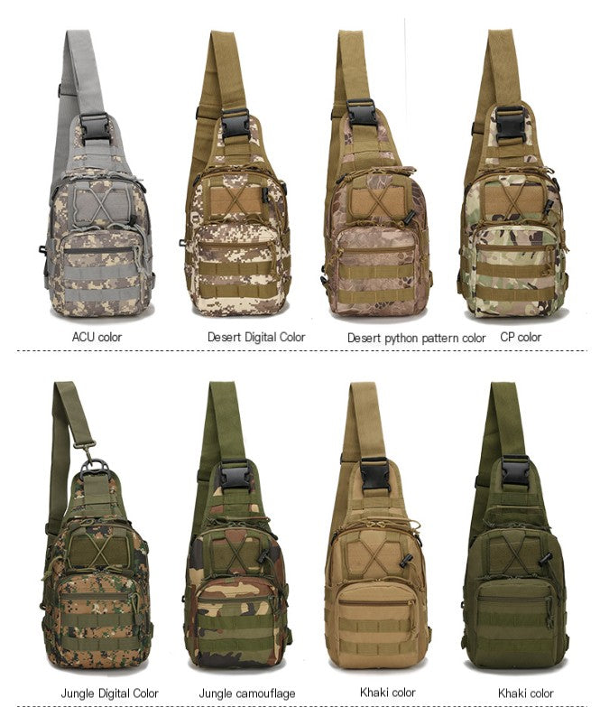 Camouflage Canvas Tactical Chest Bag for Outdoor Sports