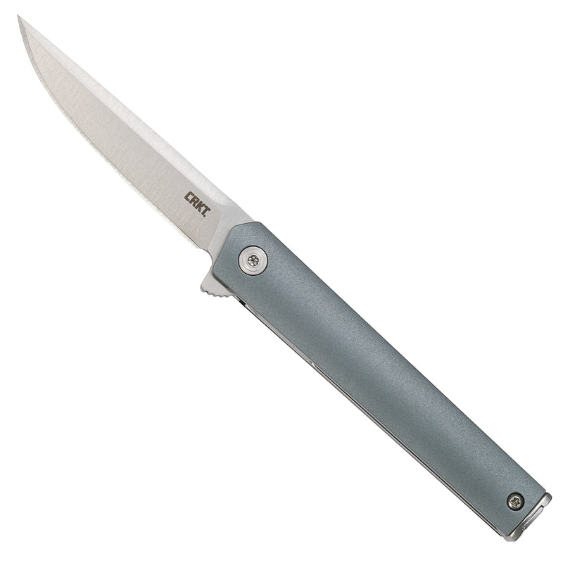CRKT CEO Compact EDC Folding Pocket Knife: Gentlemans Knife Everyday Carry Liner Lock Glass Reinforced Nylon Handle Deep Carry Pocket Clip 7095