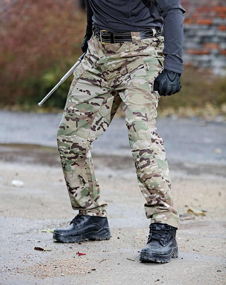 Men's Tactical Camouflage Pants with Multi-Pockets
