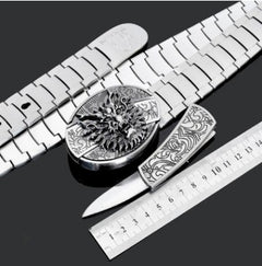 Men's Tactical Stainless Steel Self-Defense Belt Knife