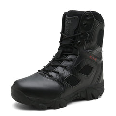 Men's Tactical Desert Boots with Zipper and Velcro