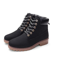 Martin Boots - Flat Leather Ankle Boots