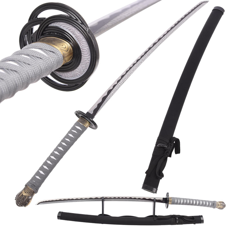 Elden Rings Rivers of Blood Sword，Moonveil Sword ，Handmade Katana Samurai Sword Real Carbon Steel Blade Cosplay Collection Gift